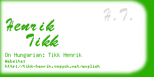 henrik tikk business card